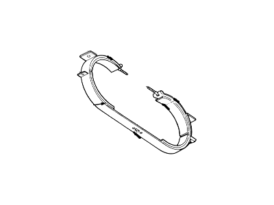 1998 Ford E-350/E-350 Super Duty Fuel Tank Strap - F7UZ-9054-AA