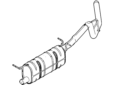 Ford 7C3Z-5230-EA Rear Muffler And Pipe Assembly