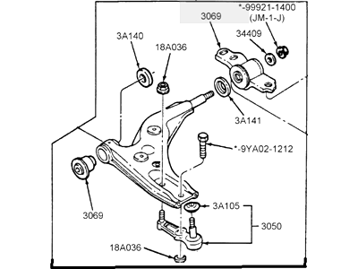 1999 Ford Escort Control Arm - F7CZ-3078-AH