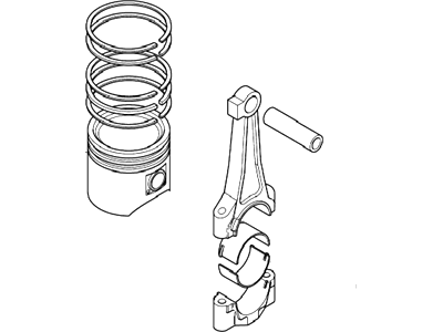 Ford 1S4Z-6100-AC Piston And Connecting Rod Assembly