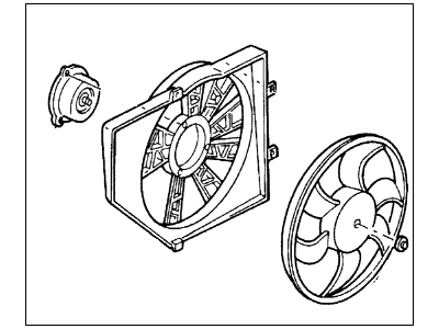 Ford Escort Cooling Fan Assembly - F7CZ8C607BE