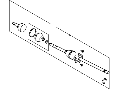 Ford 5F9Z-3B436-BA Front Axle Shaft