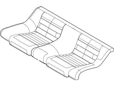 Ford 5R3Z-7663804-DAC Rear Seat Cushion Cover Assembly