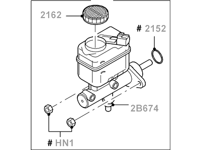 2005 Lincoln Aviator Brake Master Cylinder - 4L2Z-2140-BA