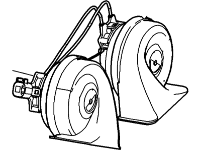 Ford 3F2Z-13832-AA Horn And Bracket Assembly