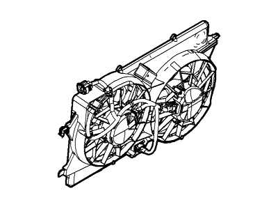 2003 Ford Focus Cooling Fan Assembly - 1S4Z-8C607-DD