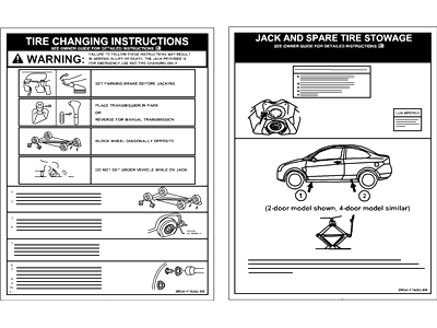 Ford 8M5Z-17A083-B Decal - Jack Operation