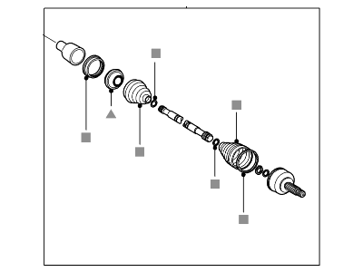 Ford 6L8Z-3A428-C Shaft - Front Axle