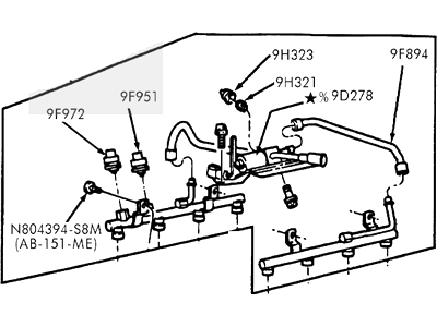 Ford 4C2Z-9F792-EA Fuel Supply Manifold Assembly