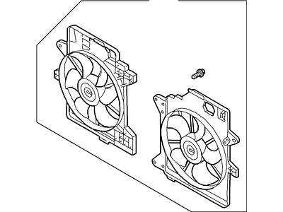 2003 Ford Escape Engine Cooling Fan - YL8Z-8C607-EH