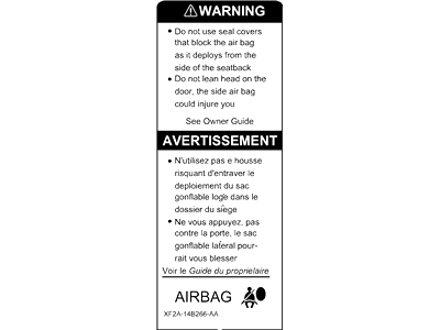 Ford XF2Z-14B217-AA Decal - Warning - Airbag