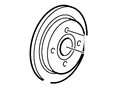 2006 Ford Focus Brake Disc - 1S4Z-2C026-BA