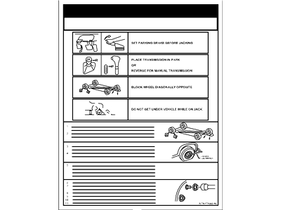 Ford 8C3Z-17A083-B Decal - Jack Operation