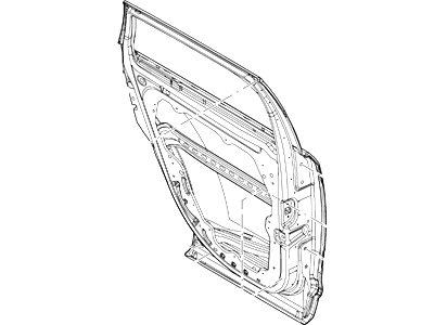 Ford BT4Z-7824631-A Door Assembly - Rear - Less Hinges