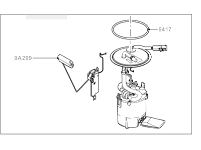 2007 Ford Escape Fuel Pump - 7M6Z-9H307-B