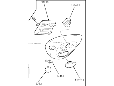 Ford 4C3Z-78519A70-AAA Console Assembly - Overhead