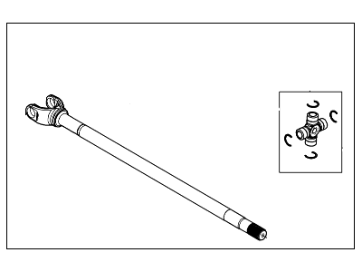 Ford EC3Z-3219-E Shaft - Front Axle