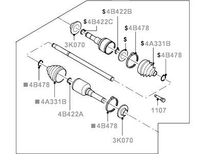 2002 Ford Explorer Axle Shaft - 1L2Z-4K138-BA