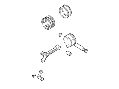 Ford XW4Z-6100-A Piston And Connecting Rod Assembly