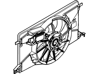 Ford CV6Z-8C607-R Engine Cooling Motor And Fan Assembly