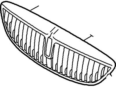 2000 Lincoln LS Grille - XW4Z-8200-AG