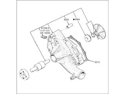 Ford F Super Duty Water Pump - F2UZ8501C