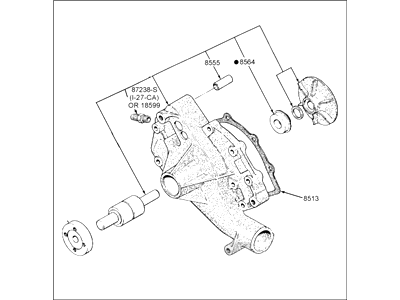 Ford E-350/E-350 Super Duty Water Pump - E9PZ-8501-D