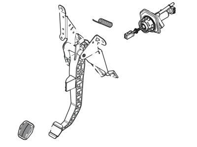 Ford CV6Z-7519-A Pedal And Bracket Assembly