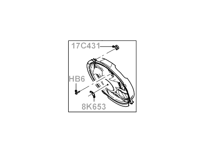 Ford 3F1Z-8C607-CA Fan And Motor Assembly