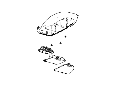 Ford 5S4Z-61044G24-AAB Console Assembly - Overhead