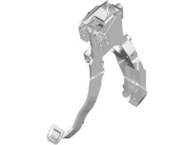 Ford DG9Z-2455-C Pedal And Bracket Assembly
