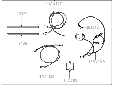 Ford 8L8Z-13E700-AA Kit - Additional Lamp Electr. Parts