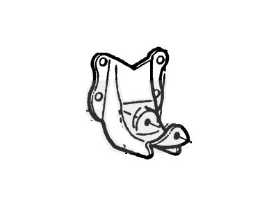 Ford F-350 Leaf Spring Shackle - E1TZ-5775-A
