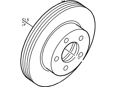 2003 Ford Explorer Sport Trac Brake Disc - 3L2Z-1125-AA