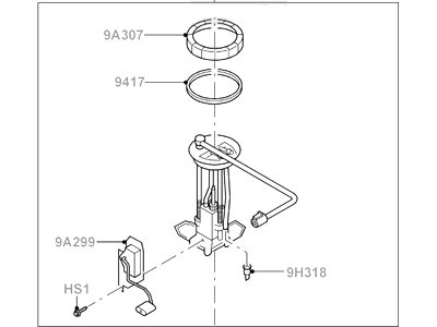 Ford 2L7Z-9H307-AF Sender And Pump Assembly