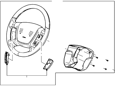 2006 Ford Escape Steering Wheel - 6M6Z-78043B13-BA