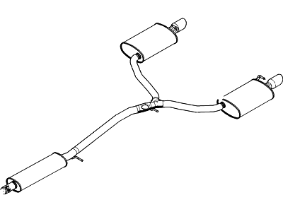 Ford DG1Z-5230-B Centre And Rear Muffler Assembly