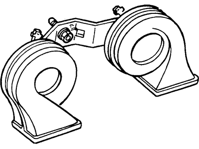 Ford XF3Z-13832-AA Horn And Bracket Assembly