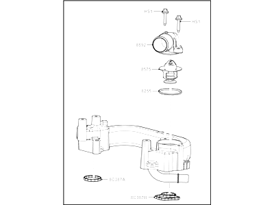 Ford 7R3Z-8C368-D Pipe - Water By-Pass