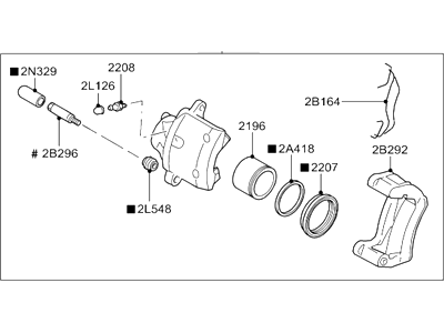 Ford YL8Z-2V131-ABRM Caliper With Pads
