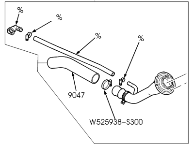 2005 Ford E-450 Super Duty Fuel Filler Neck - 4C2Z-9034-DA
