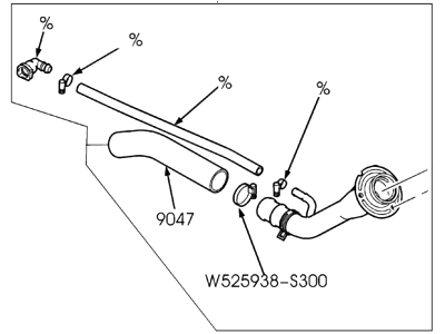 2004 Ford E-350/E-350 Super Duty Fuel Filler Neck - 4C2Z-9034-AA