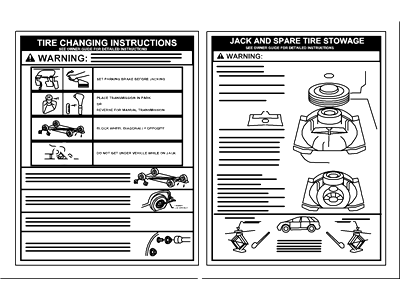 Ford 8T4Z-17A083-B Decal - Jack Operation