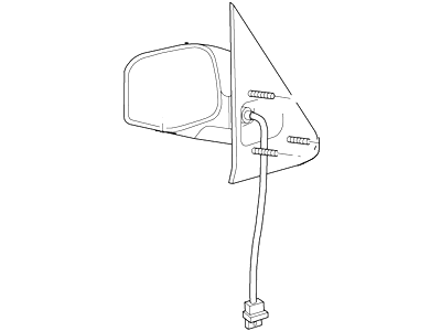 1998 Mercury Mountaineer Car Mirror - F87Z-17683-AABCP