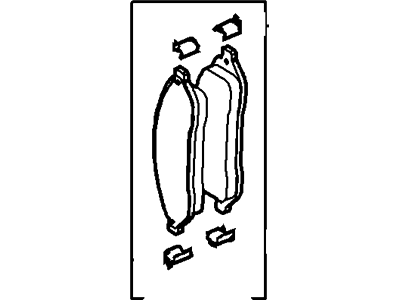Mercury Brake Pads - 6F2Z-2001-S