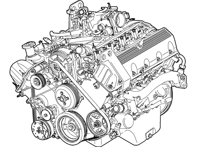 8W7Z-6007-B Ford Engine Assembly Illustration 1 of 1