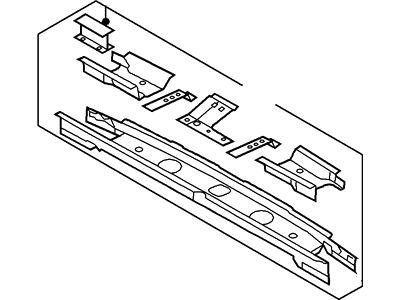 Lincoln Aviator Rear Crossmember - 1L2Z-7810608-AA