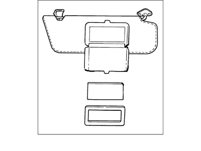 1996 Ford Econoline Super Duty(1996-1999) Sun Visor - F2UZ1504104AAK