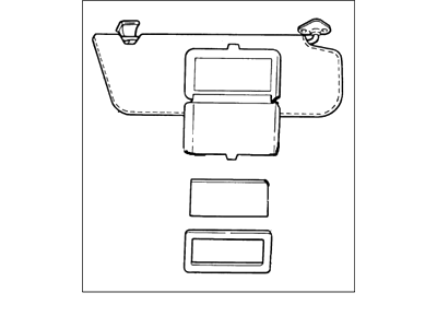 Ford XL2Z7804104AAC Visor Assembly Sun