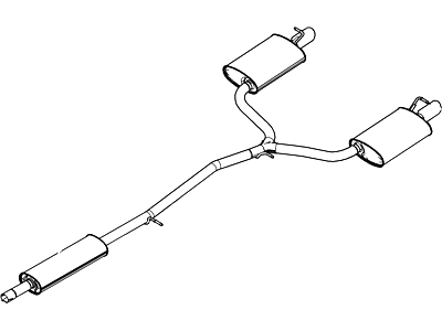 Ford BB5Z-5230-D Centre And Rear Muffler Assembly